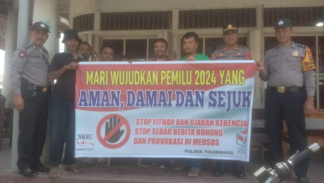 Pojok Pemilu Polsek Tigabinanga, Ajak Lapisan Masyarakat Dukung Pemilu Damai