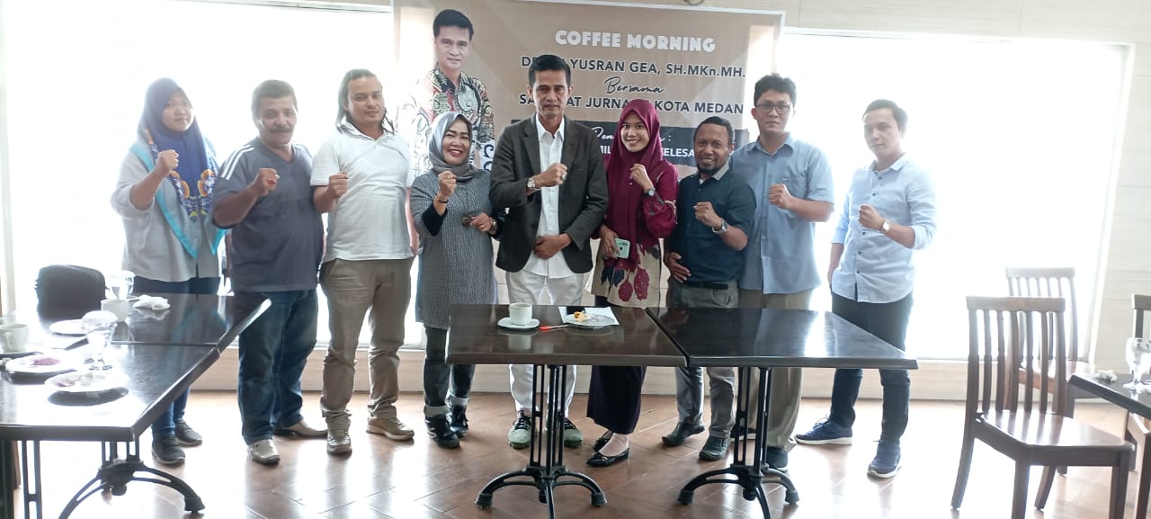 Coffe Morning Bareng Wartawan , Dr. Ali Yusran Gea Bicara Sengketa Pemilu dan Keadilan Hukum