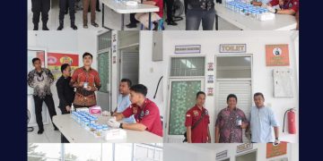 Kegiatan Tes Urine yang dilakukan Lembaga Pemasyarakatan (Lapas) Pemuda Kelas III Langkat  dengan bekerjasama Satgas BNNK Langkat, Sabtu (15/02/2025)
