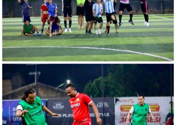 Lanjutan pertandingan persahabatan antara Empire KTV & Lounge FC VS D'red KTV & Club FC