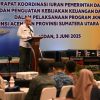 Pj Sekretaris Daerah Provinsi Sumut Effendy Pohan menghadiri sekaligus membuka Rapat Koordinasi Iuran Pemerintah Daerah dan Penguatan Kebijakan Keuangan Daerah Dalam Pelaksanaan Program JKN Provinsi Aceh dan Sumut Tahun 2025, di Ballrrom Hotel Santika Dyandra, Jalan Kapten Maulana Lubis, Medan, Selasa (6/3/2025). Foto/Diskominfo Sumut