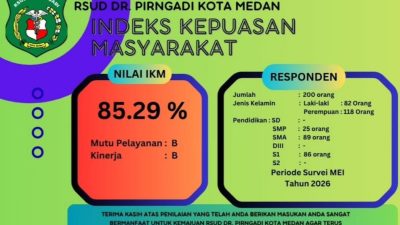 Layanan RSUD Pirngadi Dapat Nilai Positif dari Masyarakat